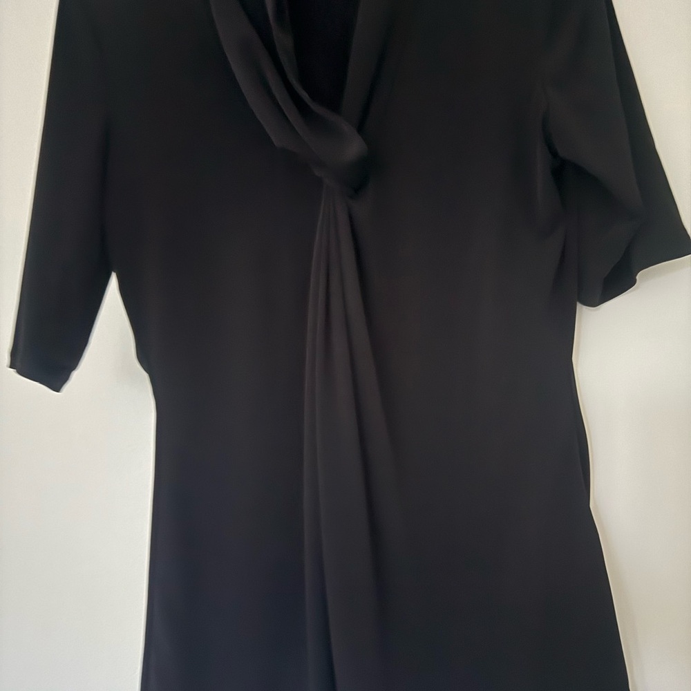 Premise Black Asymmetrical 3/4 Sleeve Blouse